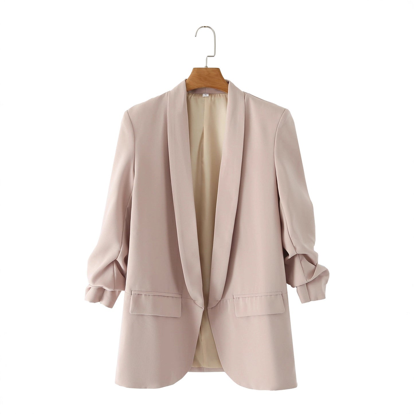Women's elegant blazer with rolled-up sleeves and practical pockets NOVAE