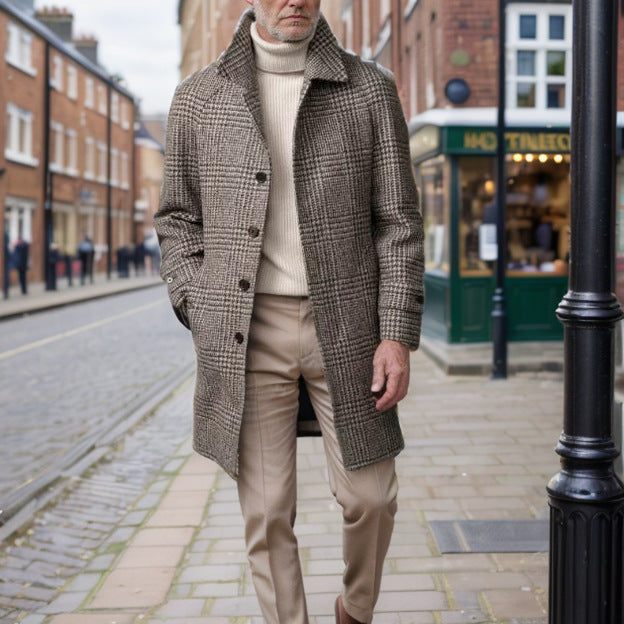 Men's classic checked coat NOVAE