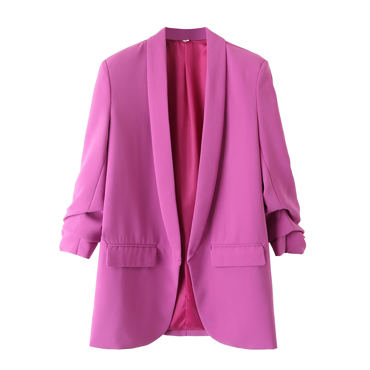 Women's elegant blazer with rolled-up sleeves and practical pockets NOVAE