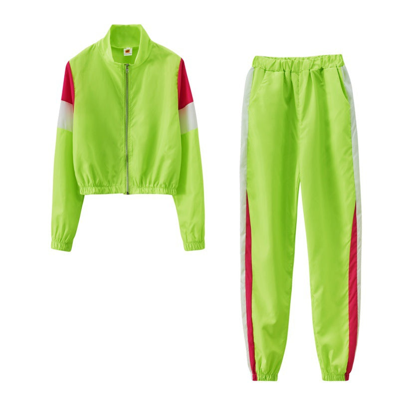 Women's sporty tracksuit with colorblock design and elastic waistband NOVAE