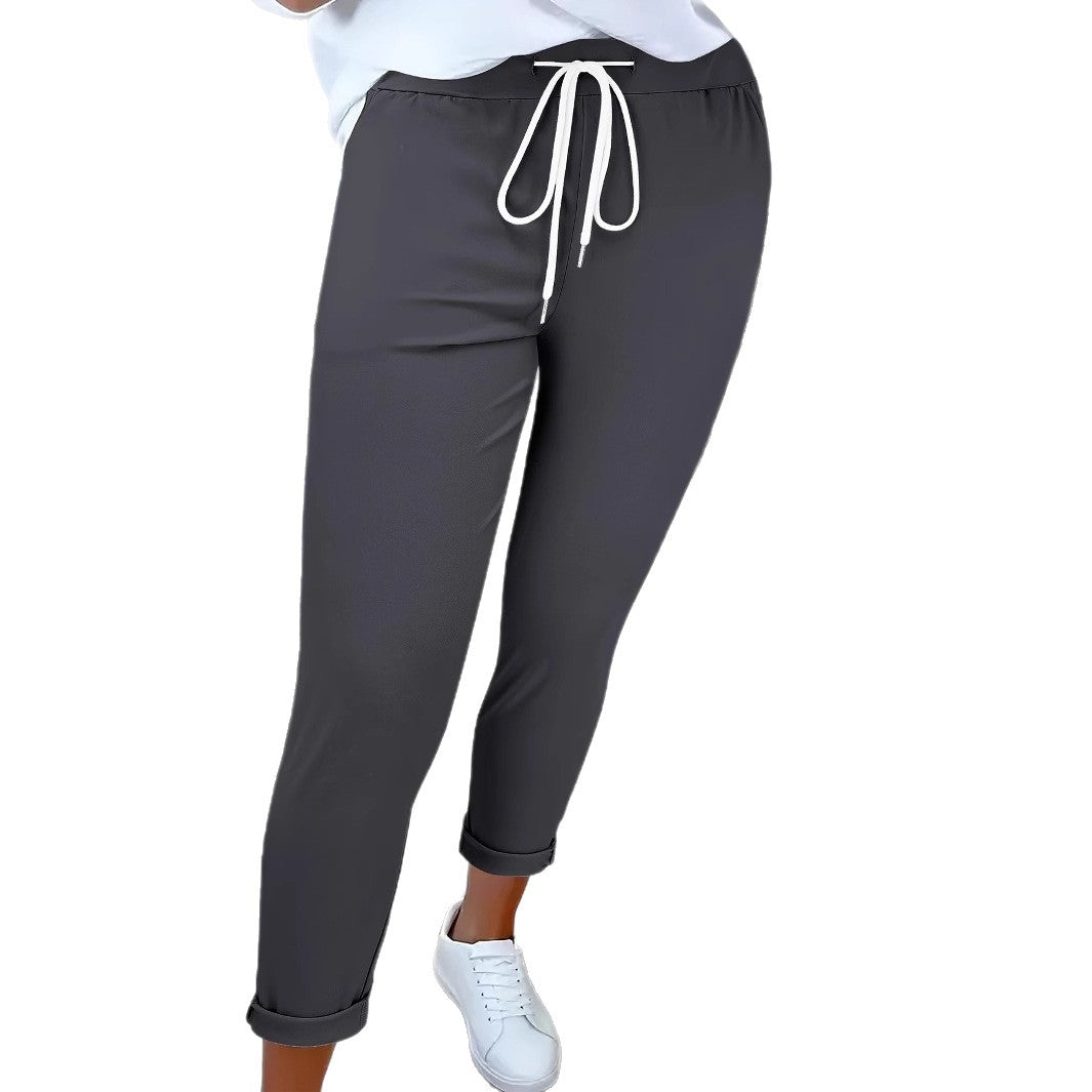 Women's Comfortable Leisure Trousers with Elastic Waistband NOVAE