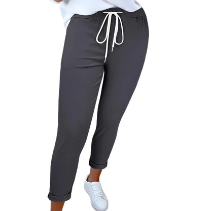 Women's Comfortable Leisure Trousers with Elastic Waistband NOVAE