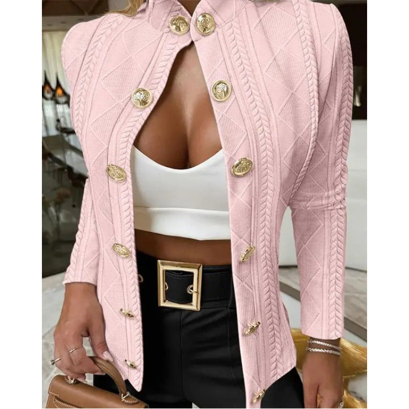 Women's elegant and fashionable cardigan with decorative buttons NOVAE