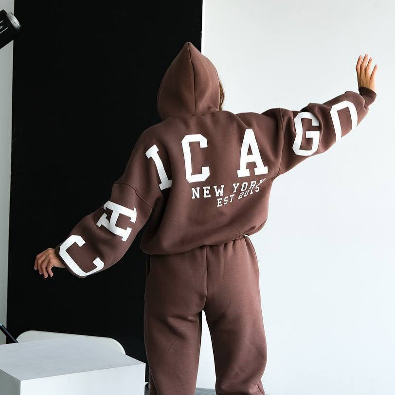 Women's casual oversized hoodie with sporty details NOVAE
