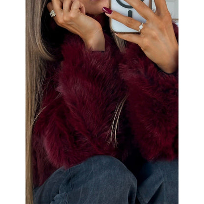 Women's faux fur jacket with an elegant cut NOVAE