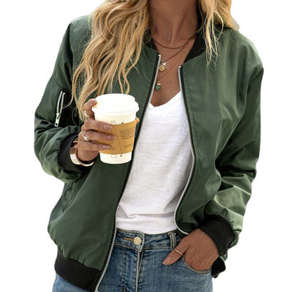 Women's trendy bomber jacket with practical side pockets NOVAE