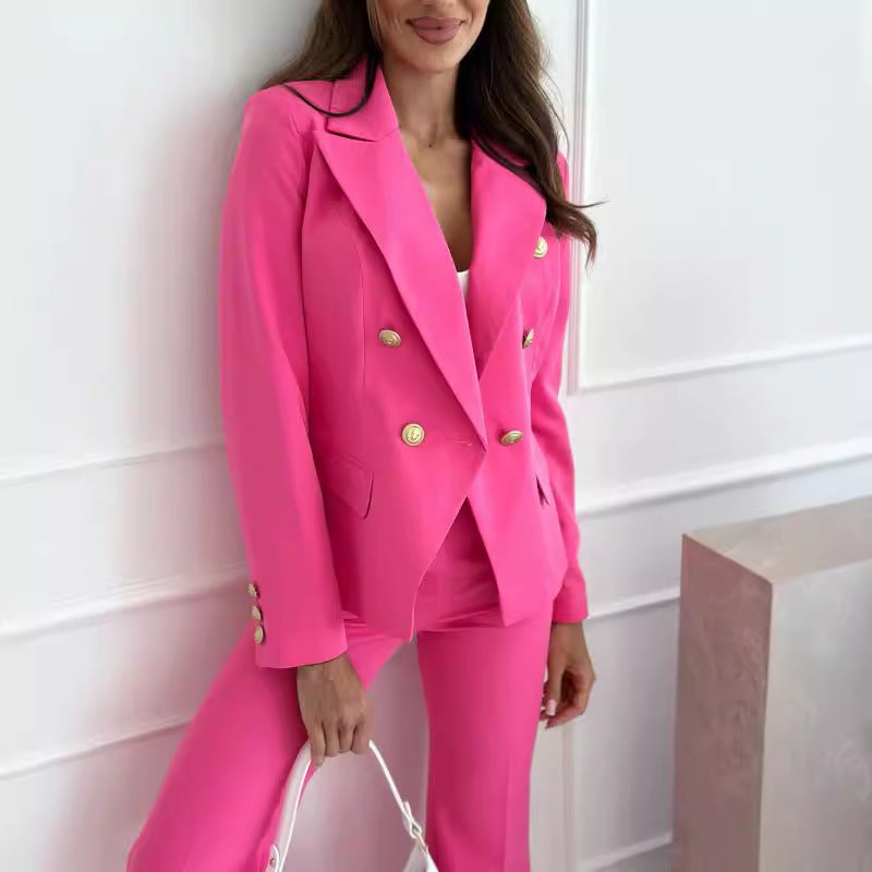 Women's Elegant Blazer with Double Button Closure and Structured Design NOVAE