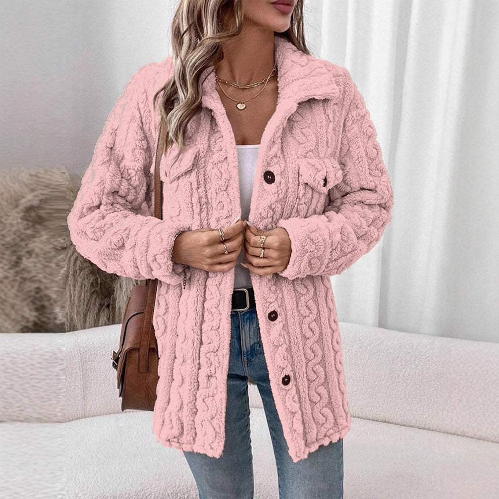 Women's structured cardigan with patch pockets NOVAE