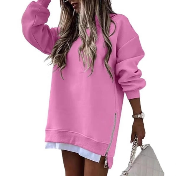 Women's Oversized Hooded Dress with Concealed Zipper NOVAE