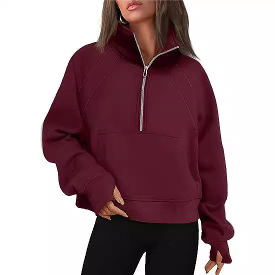 Women's Oversized Sweatshirt with High Collar NOVAE