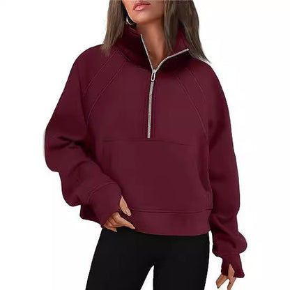 Women's Oversized Sweatshirt with High Collar NOVAE