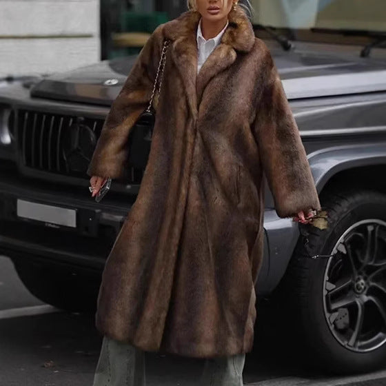 Women's Elegant Faux Fur Coat with Soft Lining NOVAE