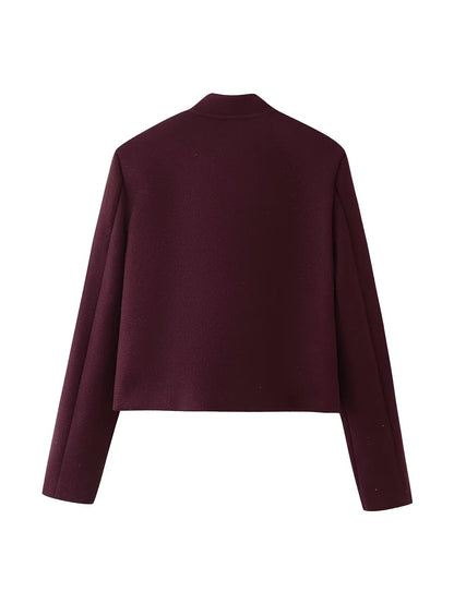 Women's short military jacket with pockets and decorative buttons NOVAE