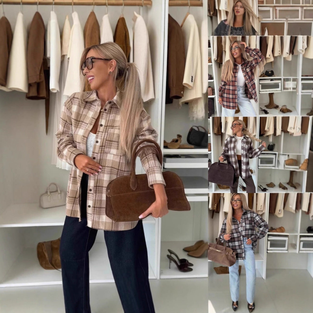 Women's Checkered Overshirt NOVAE