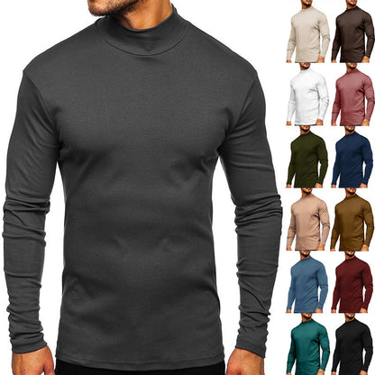 Men's long-sleeved shirt with stand-up collar made of high-quality material NOVAE