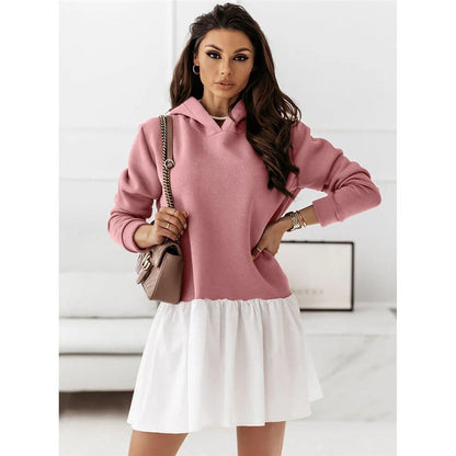 Women's casual hooded sweatshirt dress NOVAE