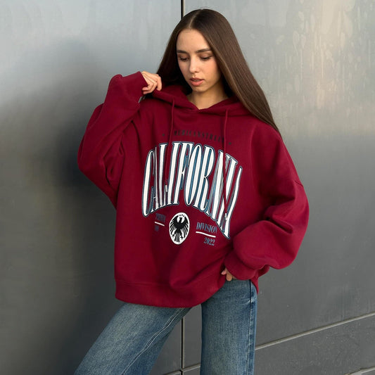 Women's oversized hoodie with creative graphic design NOVAE