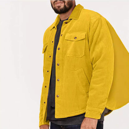 Men's casual corduroy jacket with practical chest and side pockets NOVAE