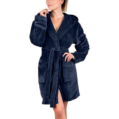 Women's bathrobe made of soft microfiber fabric NOVAE