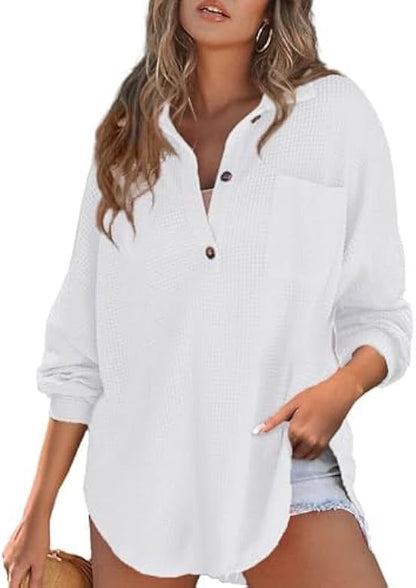 Women's waffle-textured shirt with button details NOVAE