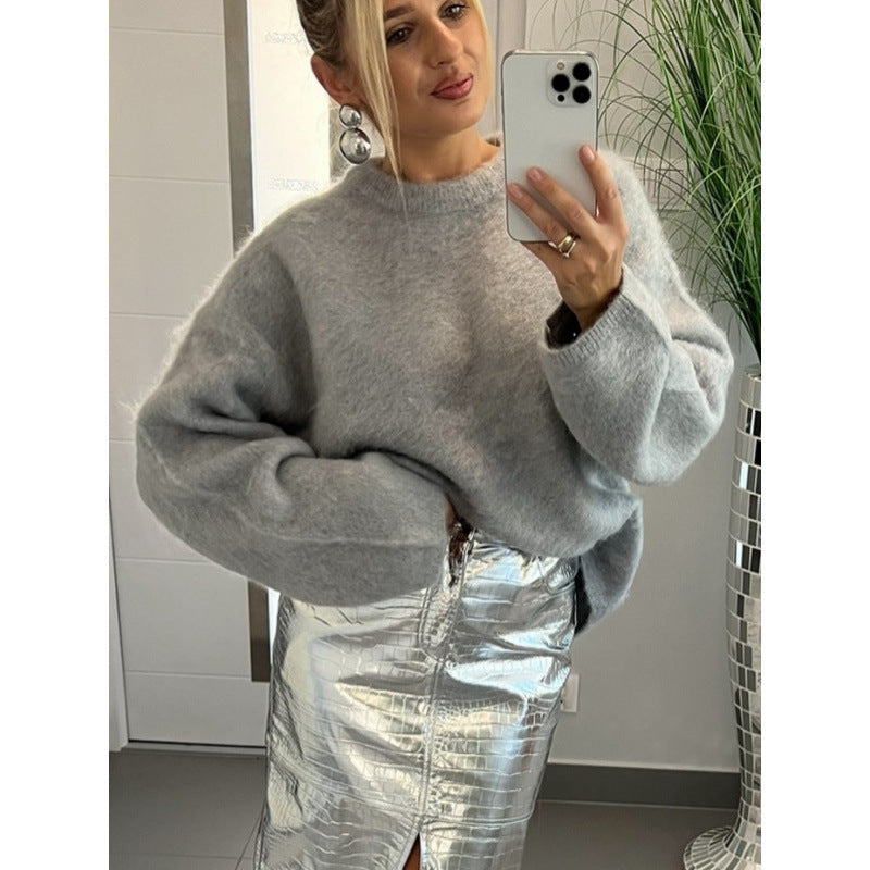 Women's oversized cozy knit sweater with soft material NOVAE