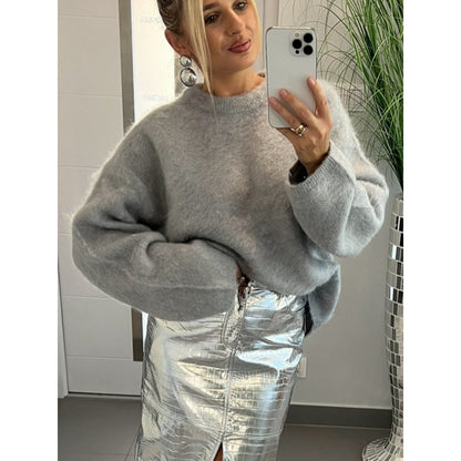 Women's oversized cozy knit sweater with soft material NOVAE