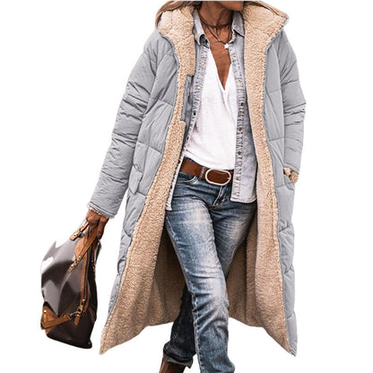 Women's long, lined winter coat with cozy lining NOVAE