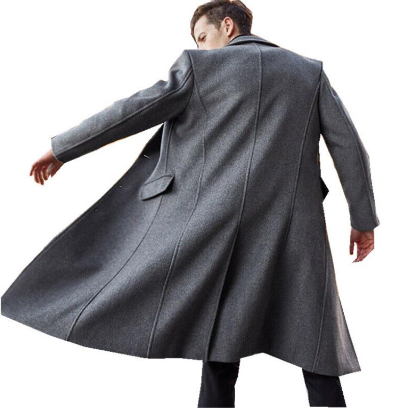 Men's elegant long-shaft coat with a slim fit NOVAE