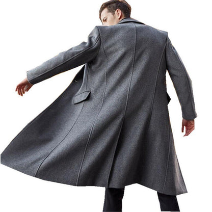 Men's elegant long-shaft coat with a slim fit NOVAE