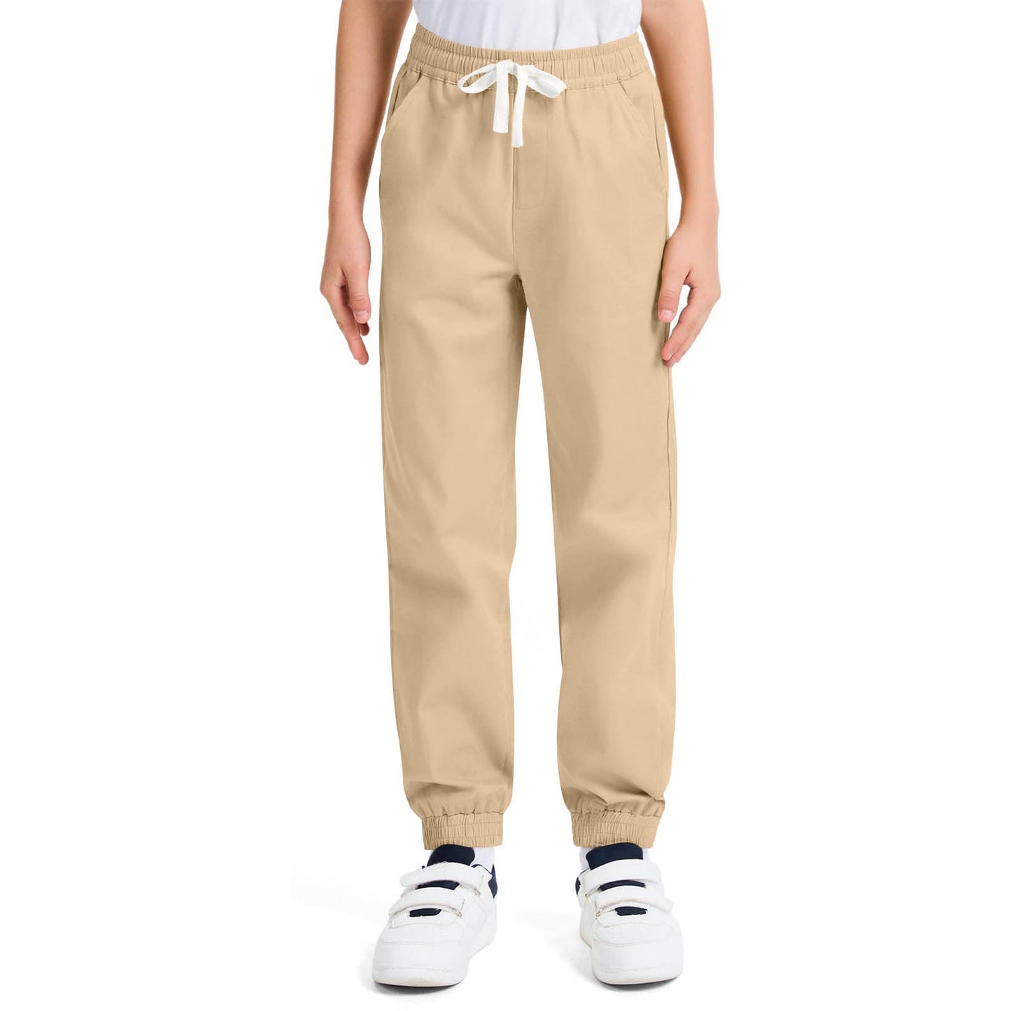Boys' leisure trousers with elasticated waistband and side pockets NOVAE