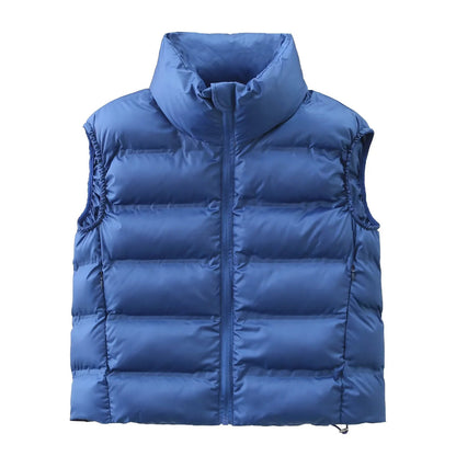 Women's down vest with high collar and comfort fit NOVAE