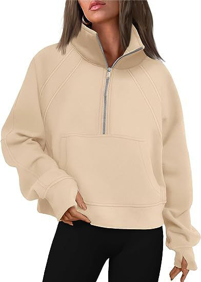 Women's Oversized Sweatshirt with High Collar NOVAE