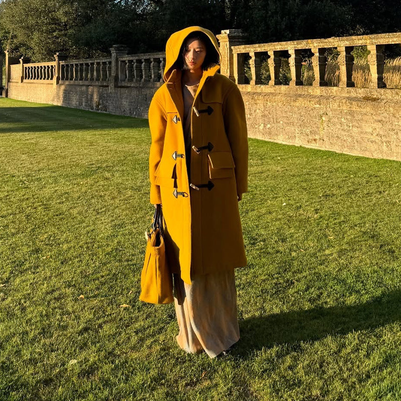 Women's High-Quality Duffle Coat with Hood and Modern Details NOVAE