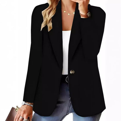 Women's elegant knitted blazer jacket with cable pattern NOVAE