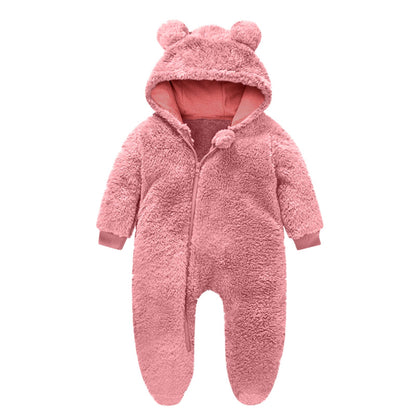 Toddler Fleece Overall with Bear Ears NOVAE