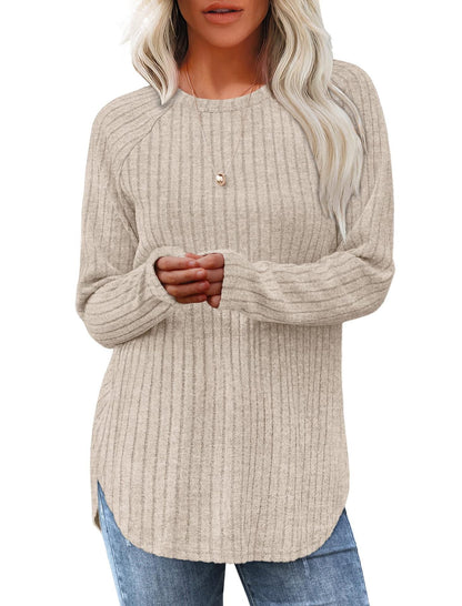 Women's oversized ribbed sweater with a relaxed fit NOVAE