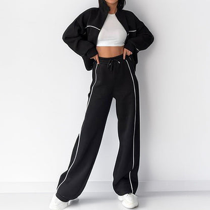 Women's sporty set with high collar and wide leg NOVAE