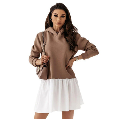 Women's casual hooded sweatshirt dress NOVAE