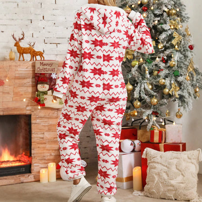 Women's Cozy Onesie with Festive Pattern NOVAE
