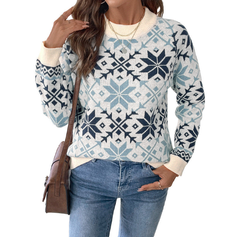 Women's knitted sweater in Scandinavian style NOVAE
