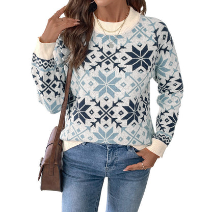 Women's knitted sweater in Scandinavian style NOVAE