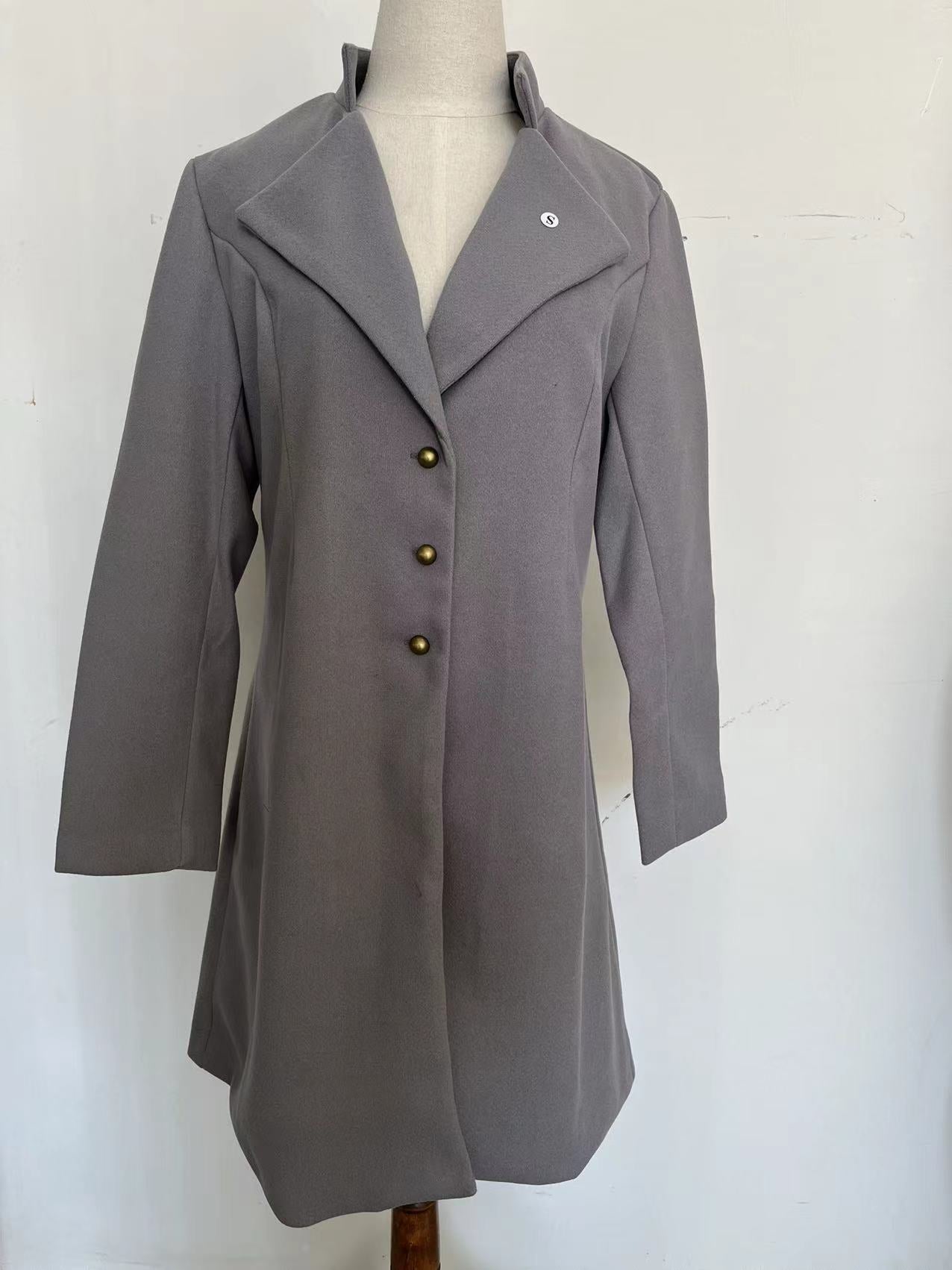 Women's elegant asymmetrical transitional coat NOVAE