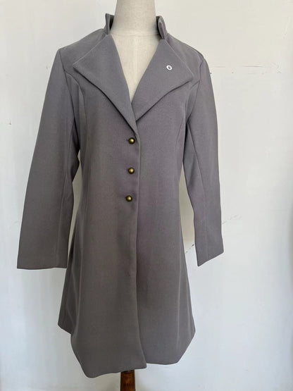 Women's elegant asymmetrical transitional coat NOVAE