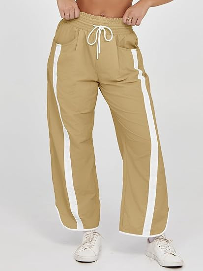 Women's casual leisure trousers with side panels NOVAE