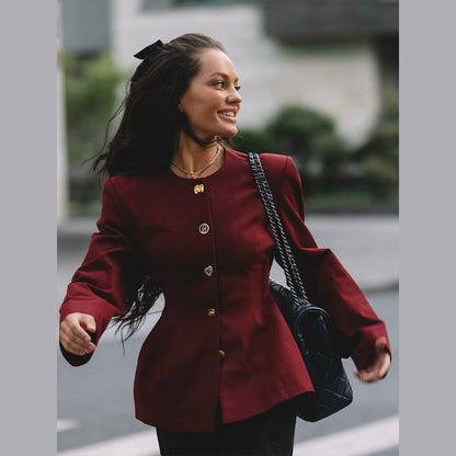 Women's fashionable blazer with a tailored cut and elegant button details NOVAE