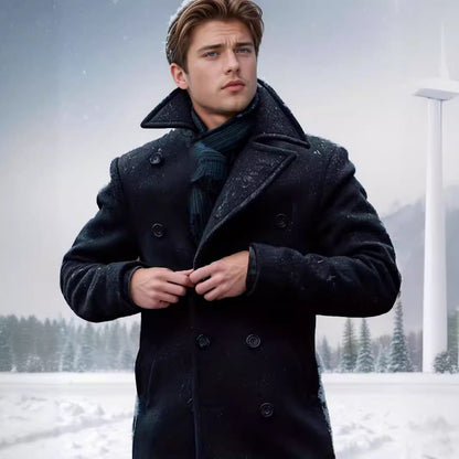 Men's classic and stylish double-breasted wool coat NOVAE