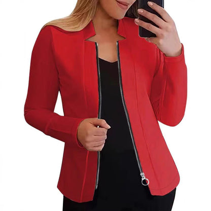 Women's elegant jacket with full-length zipper and slim fit NOVAE