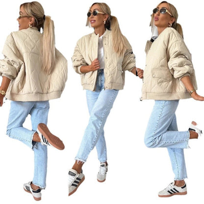 Women's padded bomber jacket in a sporty-elegant style NOVAE