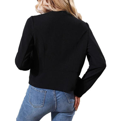 Women's fine short jacket with structured design and elegant details NOVAE