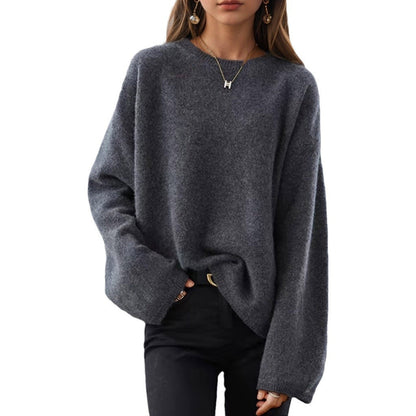 Women's Comfortable Knit Sweater with a Relaxed Fit and Wide Sleeves NOVAE